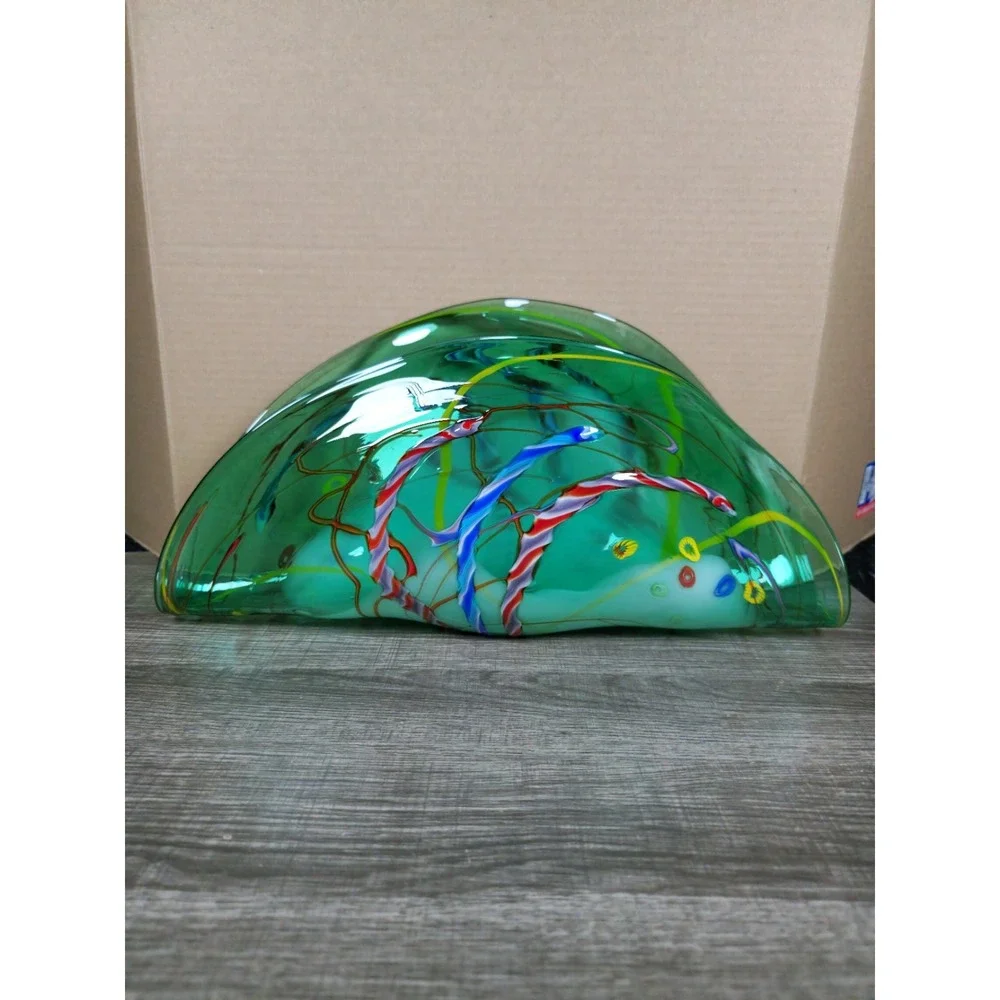 VIZ Art Glass Colllestions Contemporary Murino Blown Glass Fan Design